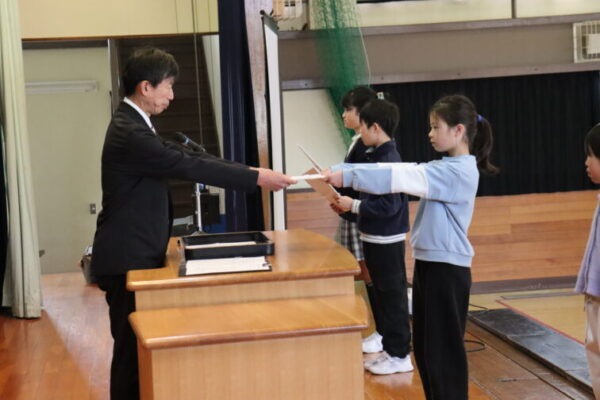 ３/２４（火）　修了式・終業式をしました